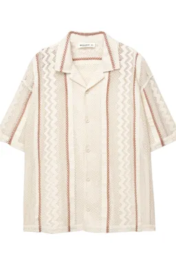 Camisa manga corta crochet de Pull&Bear en Camisas para argentina
