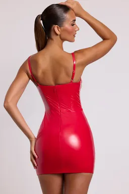 Mini vestido corset vinilo rojo de Oh Polly en Ropa Interior y Medias para argentina