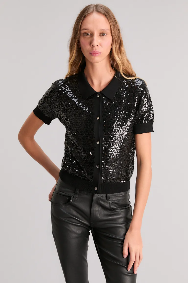 Cardigan de punto jersey con aplicaciones de lentejuelas de Kosiuko en Chaquetas para argentina