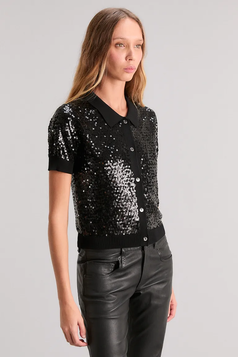 Cardigan de punto jersey con aplicaciones de lentejuelas de Kosiuko en Chaquetas para argentina