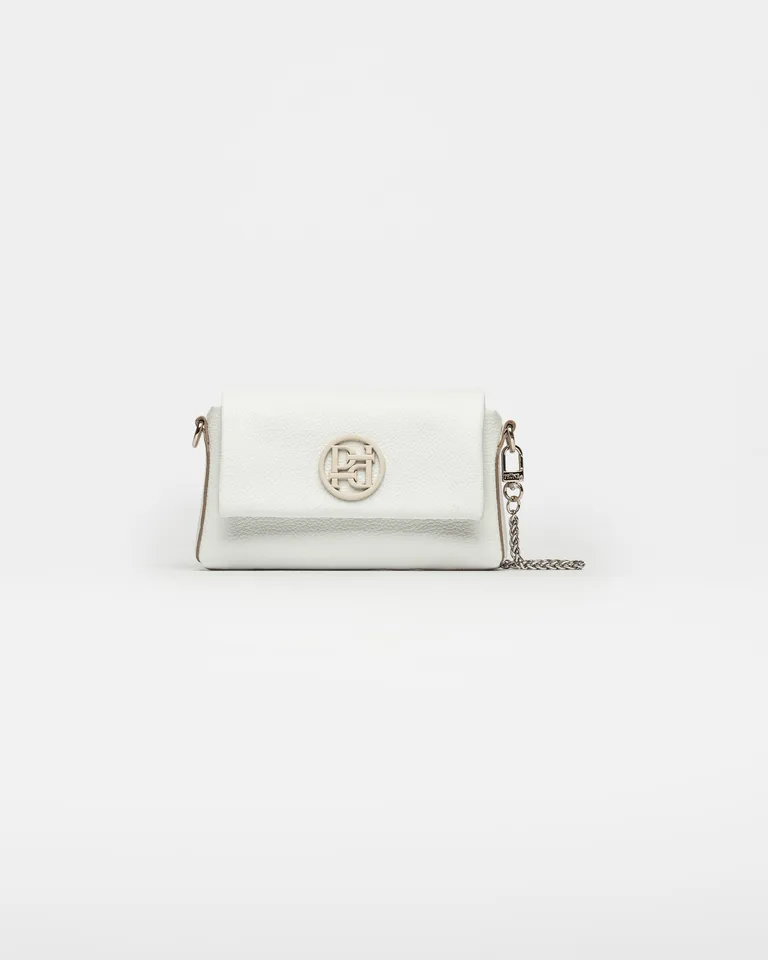 Mini bolso bloom de cuero granulado con correa de cadena larga de Prüne en Bolsos y Carteras para argentina