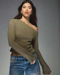 Crop top punto mangas acampanadas de Missguided en Buzos y Sweaters para argentina