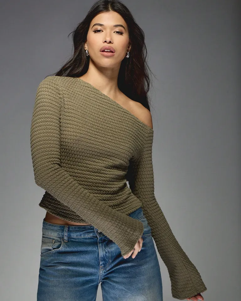 Crop top punto mangas acampanadas de Missguided en Buzos y Sweaters para argentina