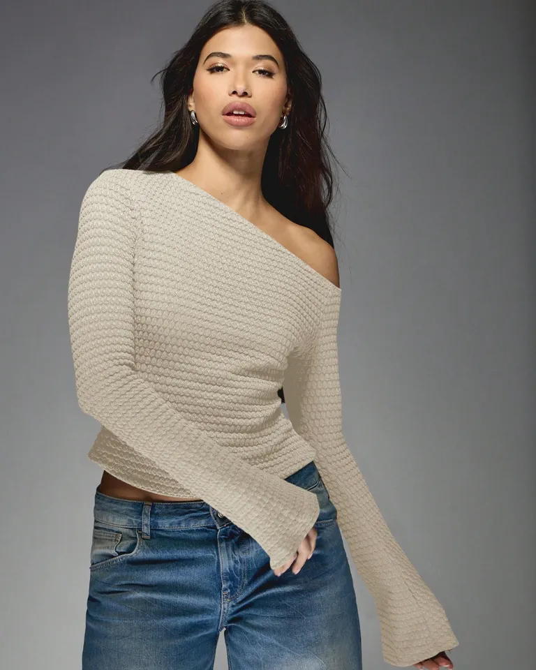 Crop top punto mangas acampanadas de Missguided en Buzos y Sweaters para argentina