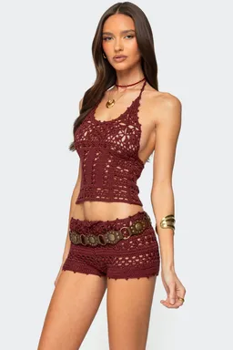 Top halter crochet kelani de Edikted en Tops para argentina