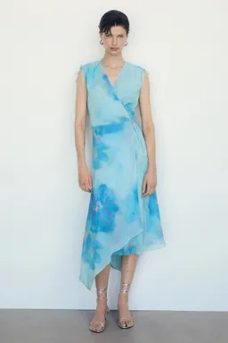 Vestido cruzado estampado de Mango en Vestidos para argentina