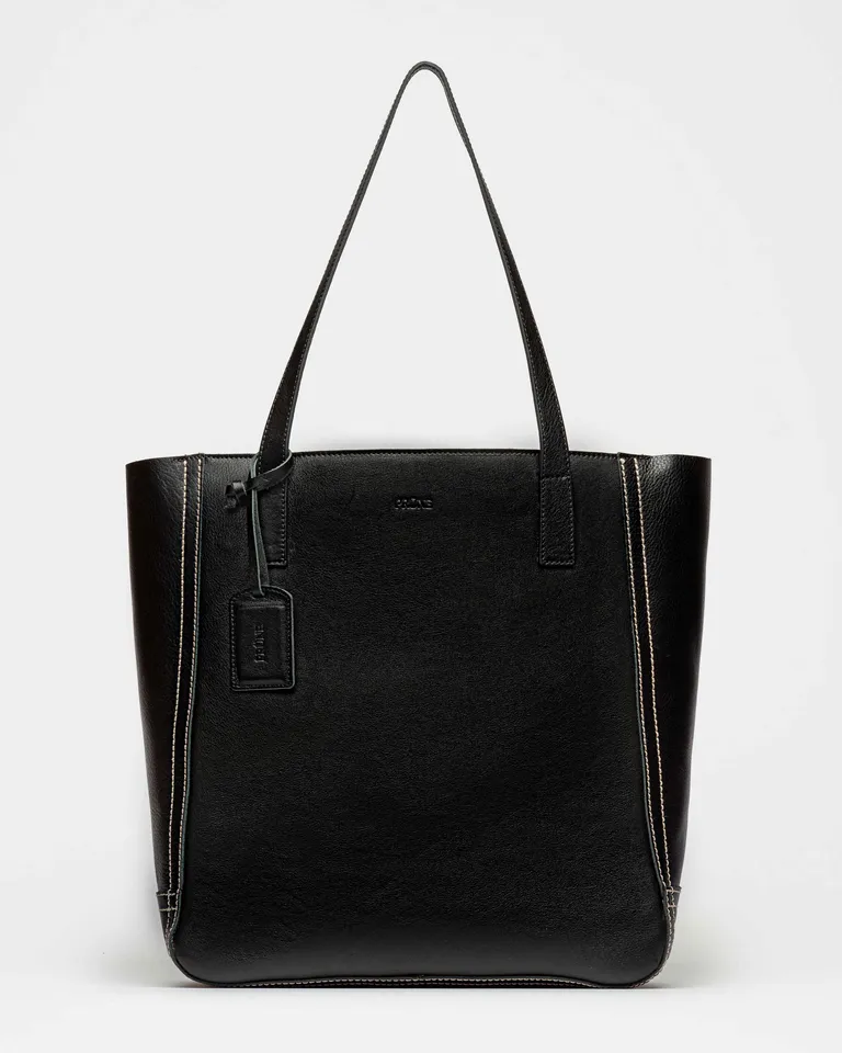 Bolso de mano negro de diseño clásico y elegante con capacidad para laptop de Prüne en Bolsos y Carteras para argentina