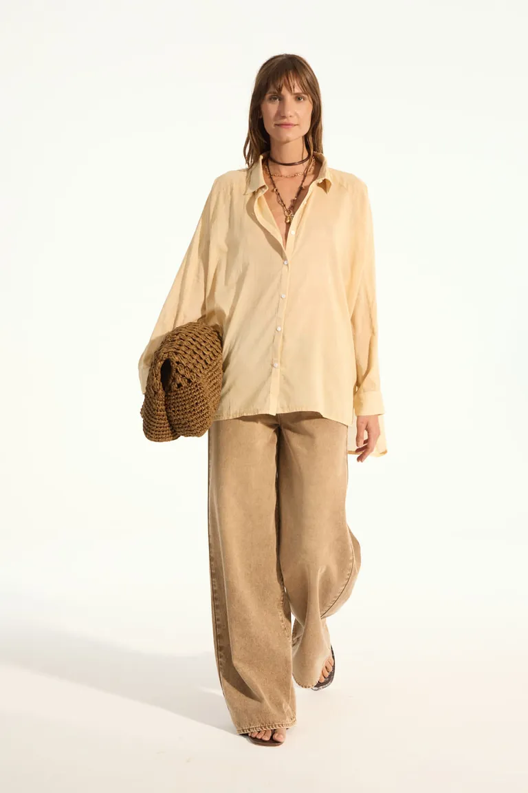 Camisa de voilé de calce amplio, fresca y elegante para mujeres de Portsaid en Camisas para argentina