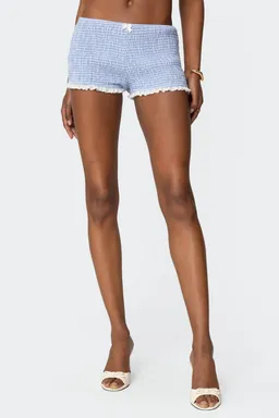 Short gingham fruncido antonia de Edikted en Shorts para argentina