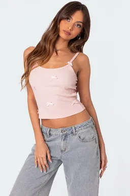 Musculosa lazo rib emilia de Edikted en Tops para argentina
