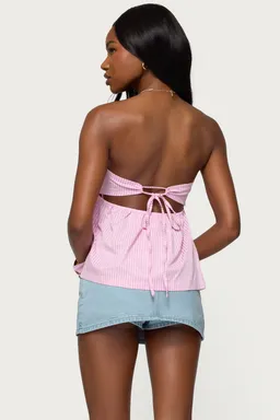 Top babydoll rayado sin breteles de Edikted en Tops para argentina
