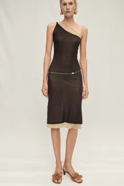 Vestido lyocell combinado punto de Mango en Vestidos para argentina