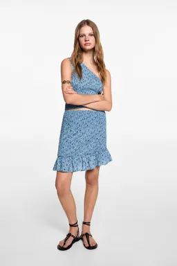 Falda estampada fruncida de Mango Teen en Faldas para argentina