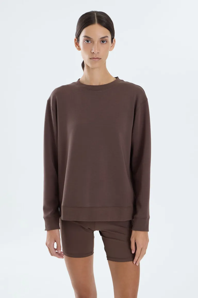 Buzo de cuello a la base con mangas largas y corte recto de Portsaid en Buzos y Sweaters para argentina