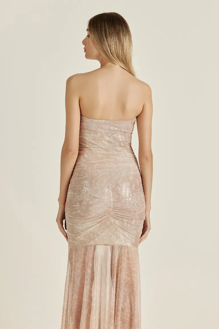 Vestido en punto con detalle de estampado y forro contrastante de Tucci en Vestidos para argentina