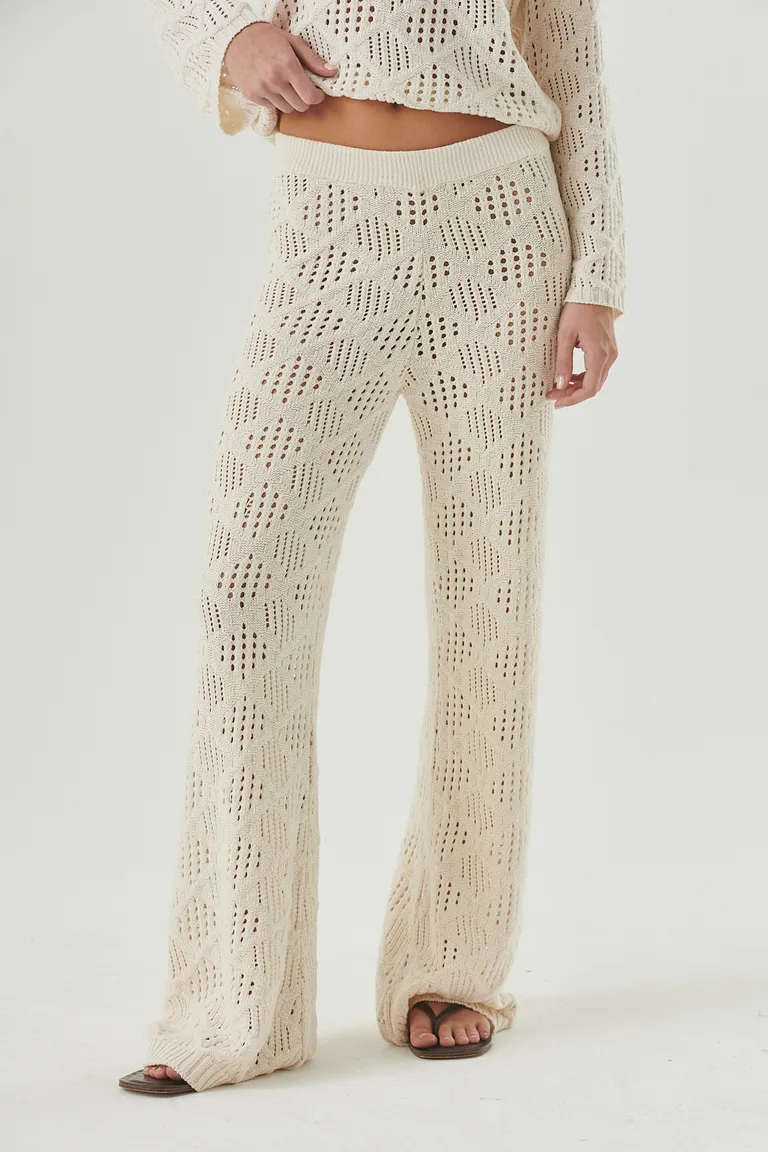 Pantalón de diseño geométrico con silueta amplia y cintura elástica de Sweet en Pantalones para argentina