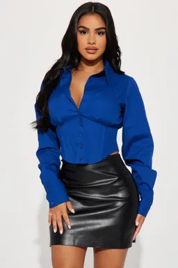 Camisa corset endless talks blue de Fashion Nova en Camisas para argentina