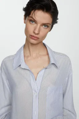 Camisa rayada con bolsillo de Mango en Camisas para argentina