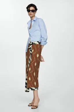 Falda estampada volante de Mango en Faldas para argentina