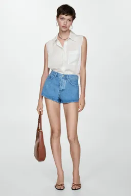 Camisa lyocell sin mangas de Mango en Camisas para argentina