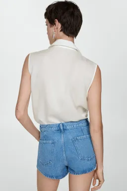 Camisa lyocell sin mangas de Mango en Camisas para argentina
