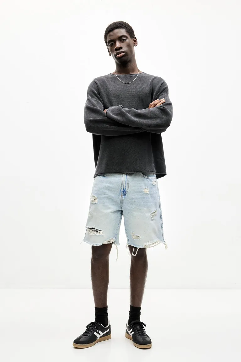 Bermuda denim straight rotos de Pull&Bear en Bermudas y Shorts para argentina