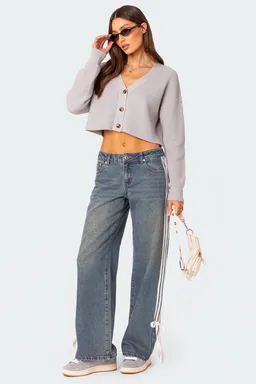 Cárdigan waffle cropped oversize de Edikted en Buzos y Sweaters para argentina