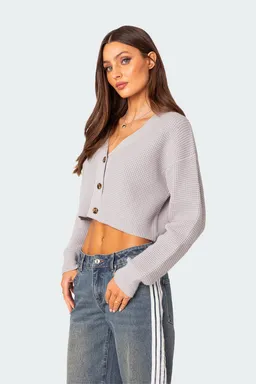 Cárdigan waffle cropped oversize de Edikted en Buzos y Sweaters para argentina