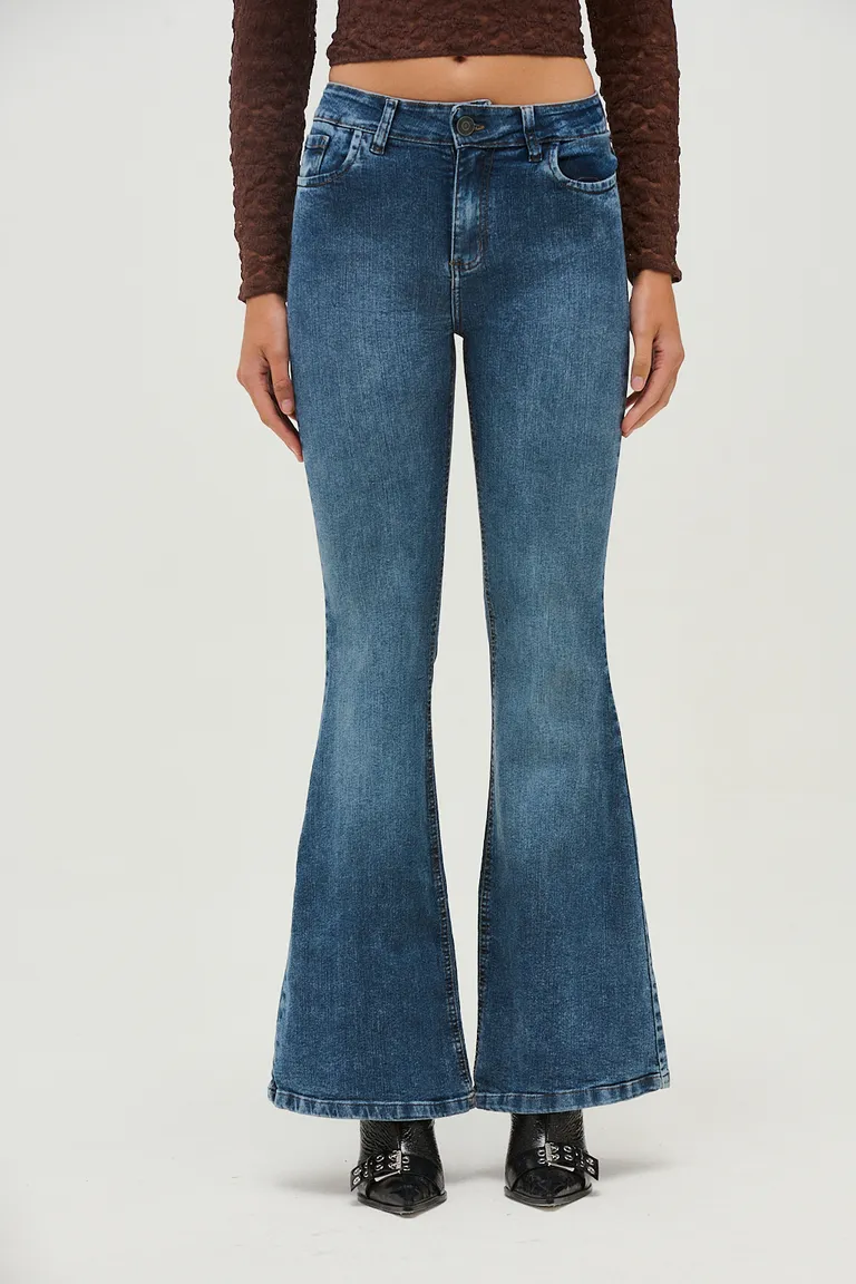 Jean de tiro alto con corte oxford y silueta de cinco bolsillos de Sweet en Pantalones para argentina