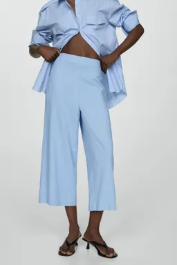 Pantalón lino wideleg de Mango en Pantalones para argentina