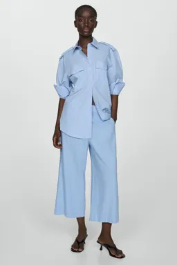 Pantalón lino wideleg de Mango en Pantalones para argentina