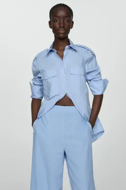 Pantalón lino wideleg de Mango en Pantalones para argentina