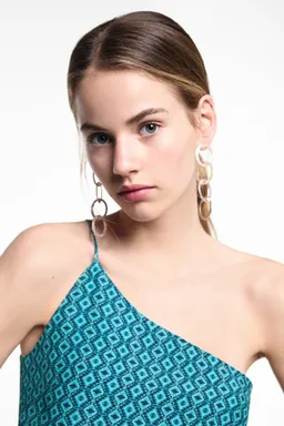 Vestido asimétrico estampado fiesta de Mango Teen en Vestidos para argentina