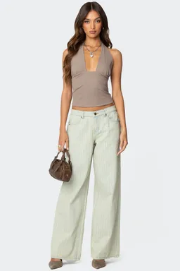 Top halter escote profundo mila de Edikted en Tops para argentina