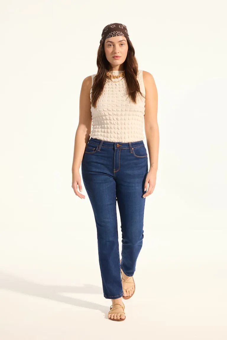 Pantalones de mezclilla slim de tiro medio para mujer de Portsaid en Pantalones para argentina