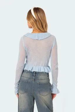 Cárdigan ryleigh con volantes de Edikted en Buzos y Sweaters para argentina