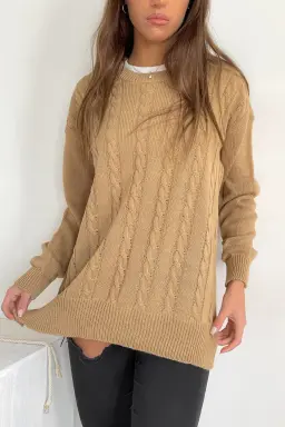 Sweater largo full trenzado owen de Benka en Buzos y Sweaters para argentina