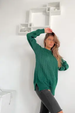Sweater largo full trenzado owen de Benka en Buzos y Sweaters para argentina