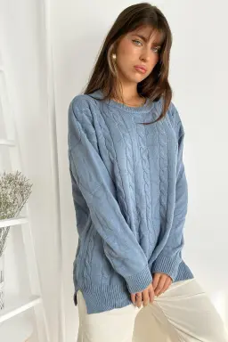 Sweater largo full trenzado owen de Benka en Buzos y Sweaters para argentina