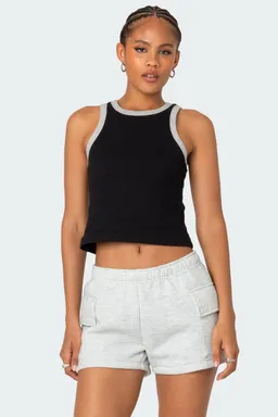 Musculosa rib contraste wes de Edikted en Tops para argentina