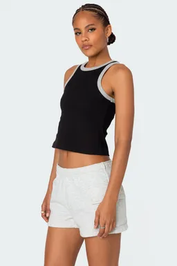 Musculosa rib contraste wes de Edikted en Tops para argentina
