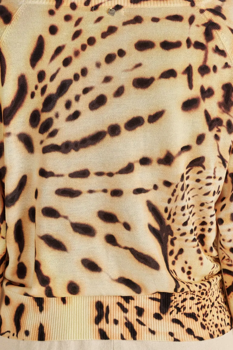 Sweater de viscosa con exclusivo diseño estampado y escote pronunciado de Tucci en Buzos y Sweaters para argentina