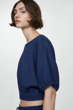Top algodón manga abullonada de Mango en Tops para argentina