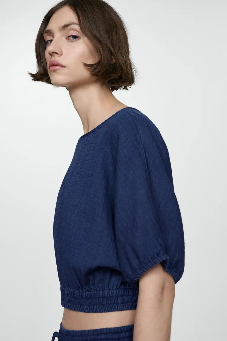 Top algodón manga abullonada de Mango en Tops para argentina