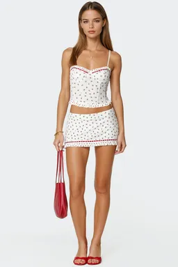 Mini falda pantalón mica floral de Edikted en Shorts para argentina