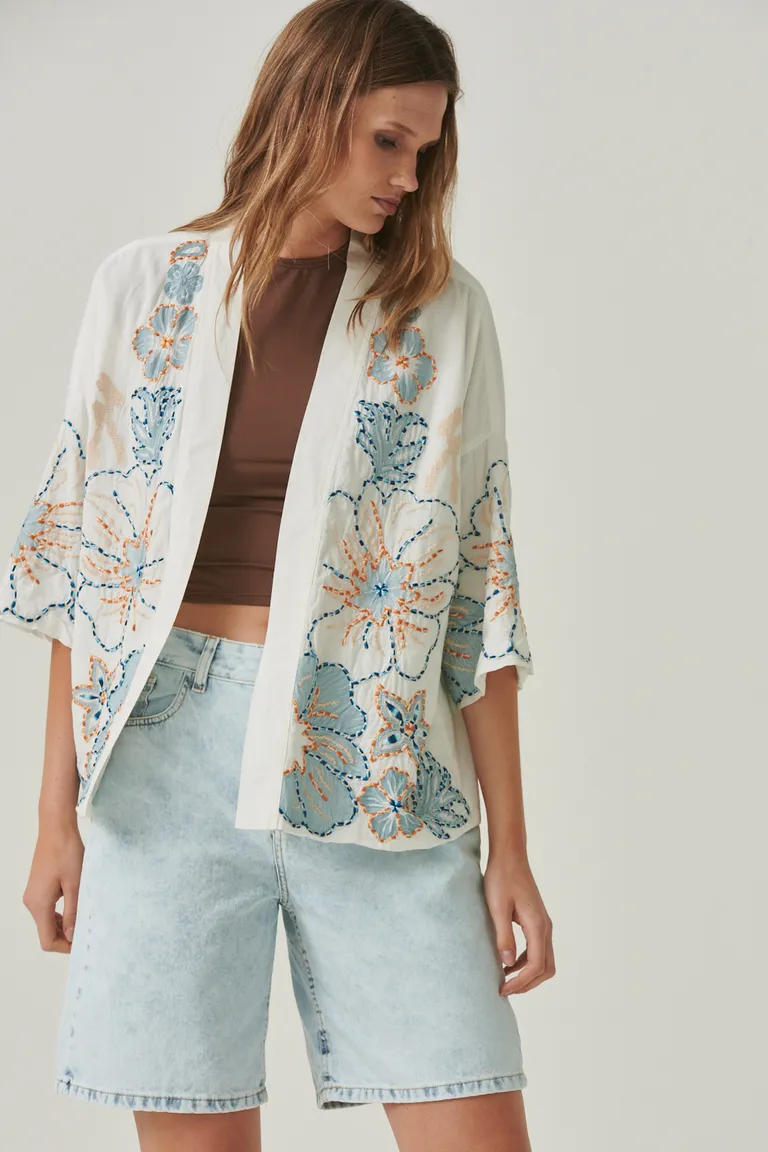 Kimono floral con diseño estampado y silueta holgada para mujer de Sweet en Kimonos para argentina