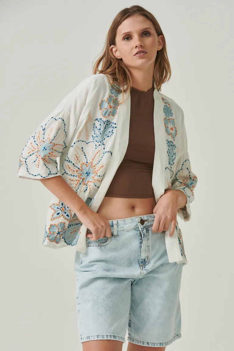 Kimono floral con diseño estampado y silueta holgada para mujer de Sweet en Kimonos para argentina