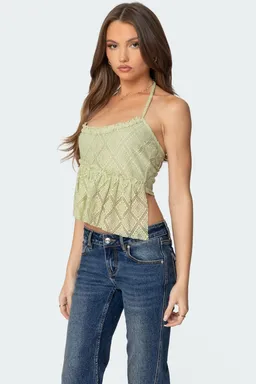 Top halter asimétrico encaje de Edikted en Tops para argentina