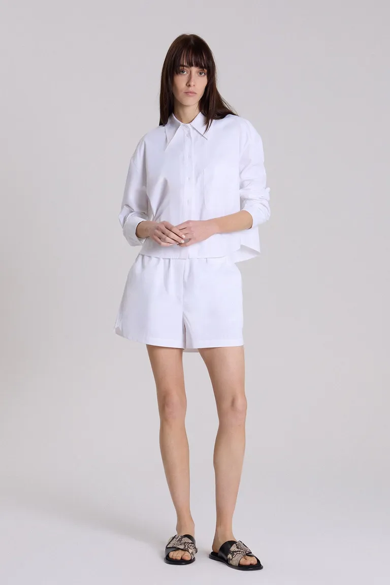 Camisa de algodón y poliéster de manga larga y cuello camisero para mujer de Maria Cher en Camisas para argentina