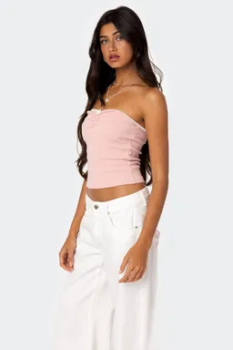 Top strapless textura waffle kacey de Edikted en Tops para argentina